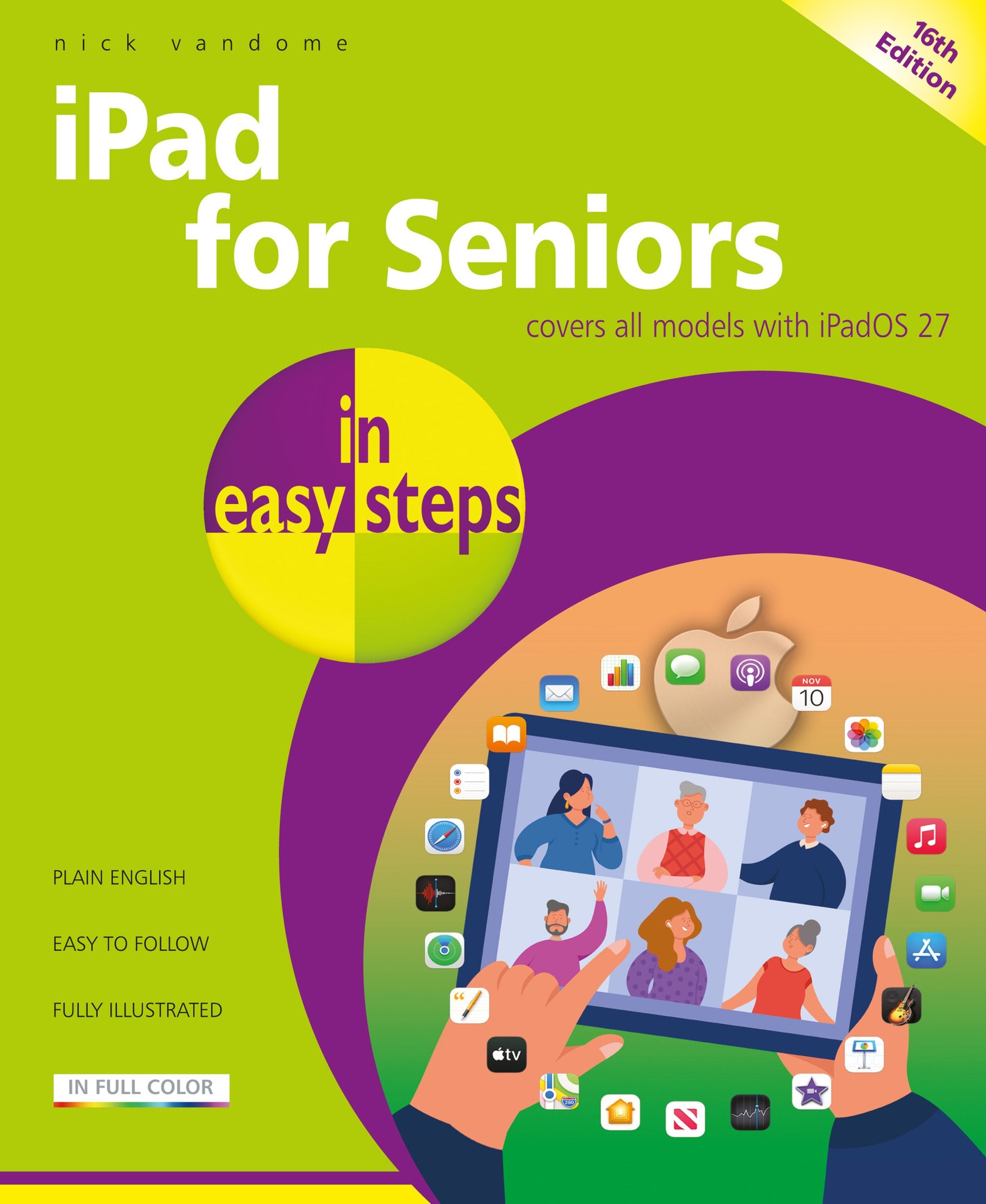 Cover image for iPad for Seniors in easy steps ISBN 9781787910669